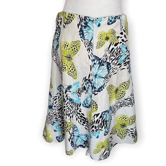 Nicole Max Casual Butterfly Pattern Summer Skirt SZ 10 - Picture 2 of 10